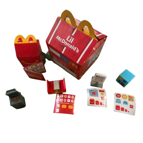 Lil McDonalds Happy Meal Grill 12 Booth 13 Kiosk 17 Play Place 19 2025 4 pcs - Picture 3 of 9